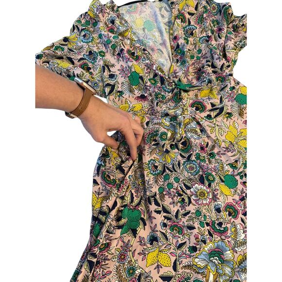 Boden Midi Tea Dress - Milkshake, Tropic Meadow  Dress - US Size 4 - Picture 12 of 16